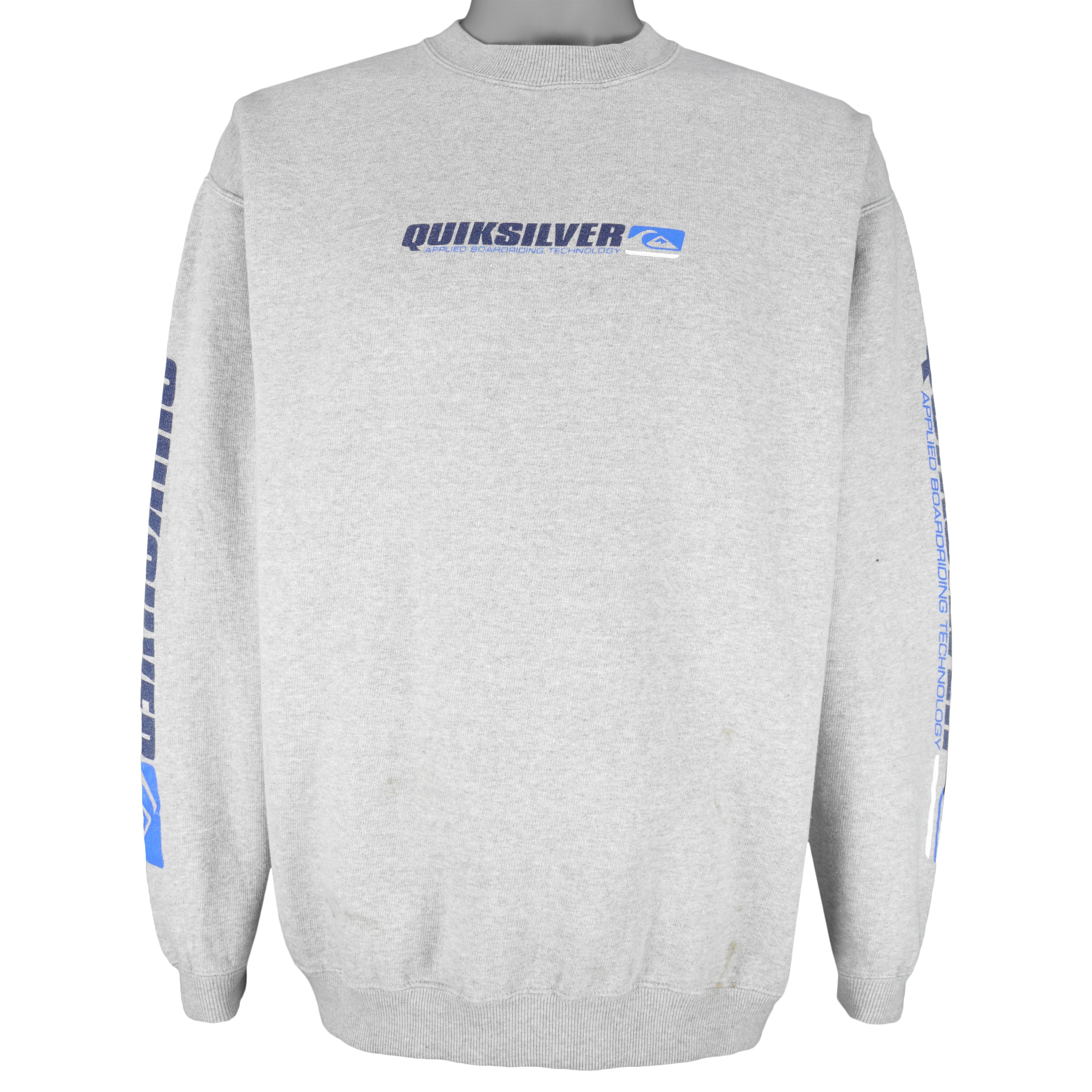 Vintage - Quicksilver Applied Boarding Technology Crew Neck Sweatshirt 1990s Large Vintage Retro