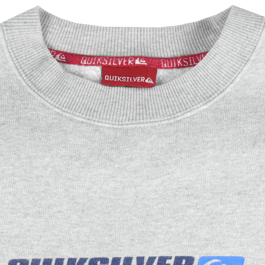 Vintage - Quicksilver Applied Boarding Technology Crew Neck Sweatshirt 1990s Large Vintage Retro