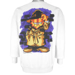 Vintage (Hero) - Garfield The Adventures of Sam Spayed Crew Neck Sweatshirt 1990s Large Vintage Retro