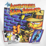 Vintage (Hero) - Garfield The Adventures of Sam Spayed Crew Neck Sweatshirt 1990s Large Vintage Retro