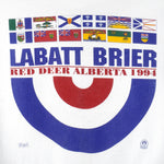 Vintage - Labatt Brier Red Deer Alberta Curling Crew Neck Sweatshirt 1994 Medium Vintage Retro