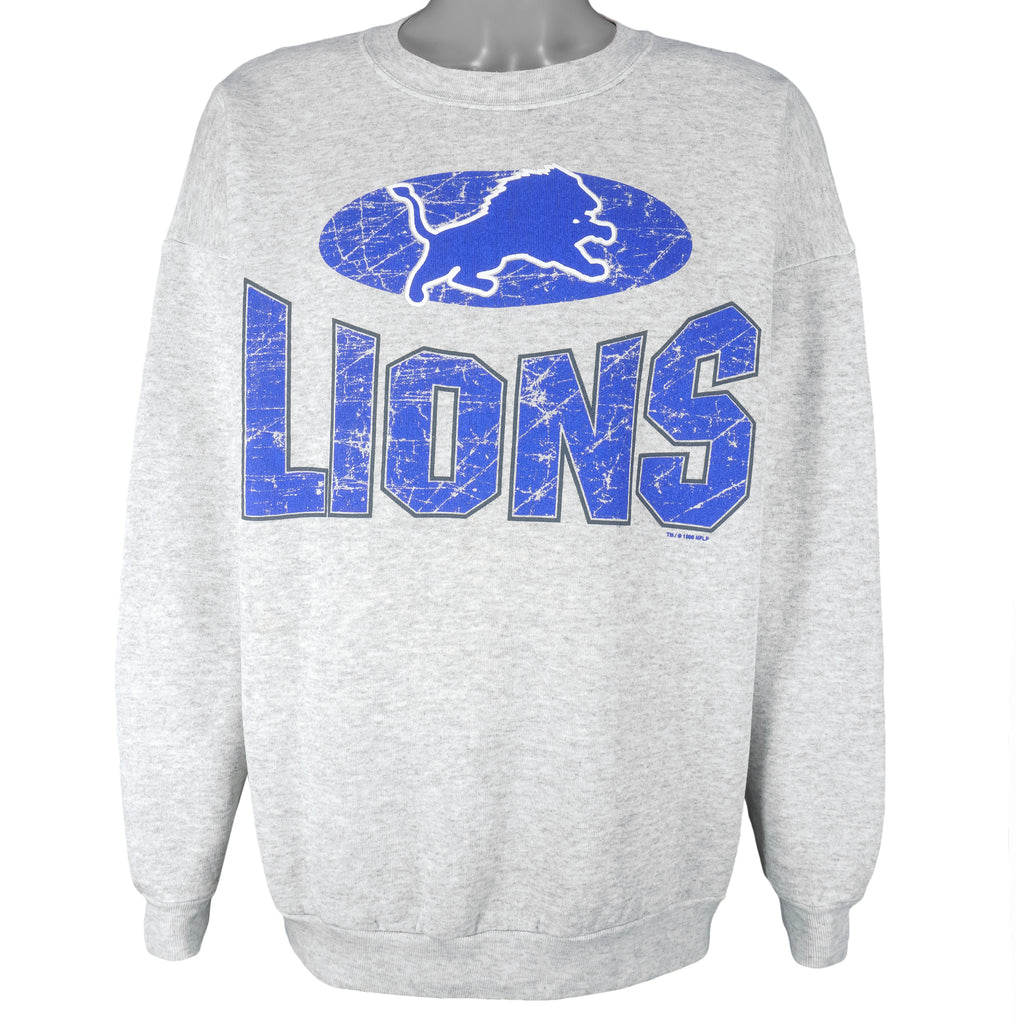 NFL - Detroit Lions Classic Crew Neck Sweatshirt 1999 X-Large Vintage Retro Football