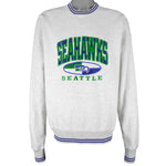 NFL (Legends) - Seattle Seahawks Embroidered Crew Neck Sweatshirt 1990s Large Vintage Retro Football