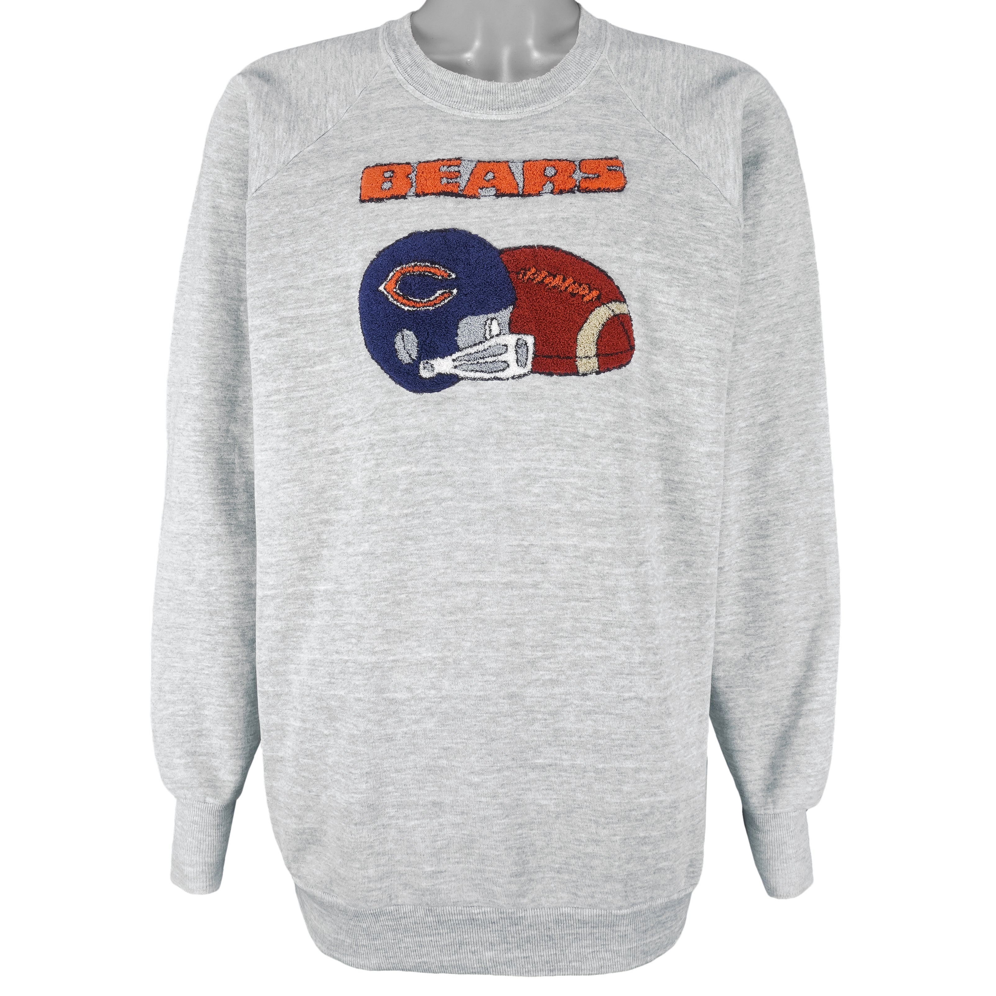 NFL - Chicago Bears Helmet Crew Neck Sweatshirt 1990s X-Large Vintage Retro Football