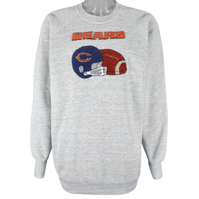 NFL - Chicago Bears Embroidered Helmet Crew Neck Sweatshirt 1990s Large