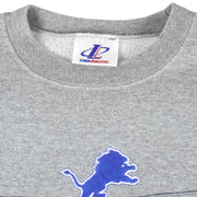 NFL (Logo Athletic) - Detroit Lions Classic Crew Neck Sweatshirt 1990s Large Vintage Retro Football
