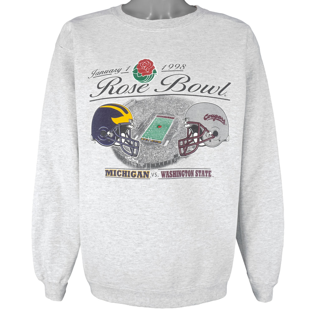 NCAA - Michigan VS Wshington State Crew Neck Sweatshirt 1998 Medium Vintage Retro College