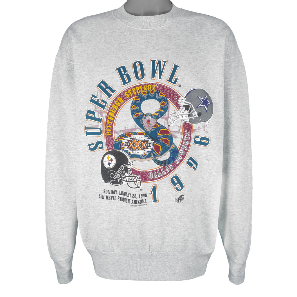 NFL - Pittsburgh Steelers VS  Dallas Cowboys Sweatshirt 1996 X-Large Vintage Retro Football