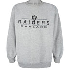 NFL (Logo Athletic) - Oakland Raiders Embroidered Crew Neck Sweatshirt 1990s Large Vintage Retro Football