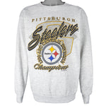NFL (Tultex) - Pittsburgh Steelers Crew Neck Sweatshirt 1992 X-Large Vintage Retro Football