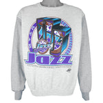 NBA (High Cotton) - Utah Jazz Big Logo Crew Neck Sweatshirt 1990s X-Large