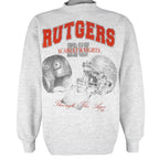 NCAA - Rutgers Scarlet Knights Helmet Crew Neck Sweatshirt 1990s Large Vintage Retro Basketball