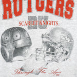NCAA - Rutgers Scarlet Knights Helmet Crew Neck Sweatshirt 1990s Large Vintage Retro Basketball