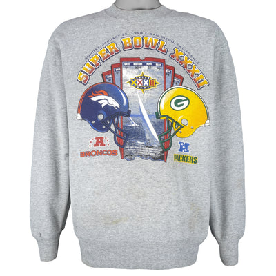 NFL (Pro Player) - Broncos VS Packers Super Bowl 32nd Sweatshirt 1998 Medium