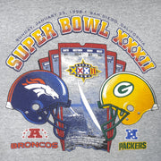 NFL (Pro Player) - Broncos VS Packer Super Bowl 32th Sweatshirt 1998 Medium Vintage Retro Football