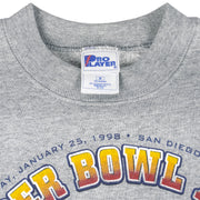 NFL (Pro Player) - Broncos VS Packer Super Bowl 32th Sweatshirt 1998 Medium Vintage Retro Football