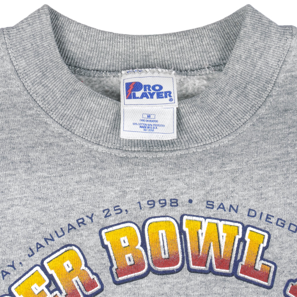 NFL (Pro Player) - Broncos VS Packer Super Bowl 32th Sweatshirt 1998 Medium Vintage Retro Football