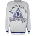 NFL (Team Work) - Dallas Cowboys Crew Neck Sweatshirt 1995 X-Large Vintage Retro Football