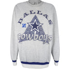 NFL (Team Work) - Dallas Cowboys Crew Neck Sweatshirt 1995 X-Large Vintage Retro Football