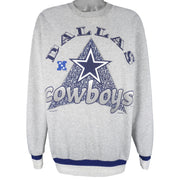 NFL (Team Work) - Dallas Cowboys Crew Neck Sweatshirt 1995 X-Large Vintage Retro Football
