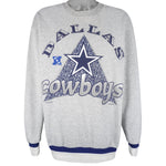NFL (Team Work) - Dallas Cowboys Crew Neck Sweatshirt 1995 X-Large