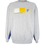 NHL (Blue Line) - St. Louis Blues Embroidered Crew Neck Sweatshirt 2000s Large