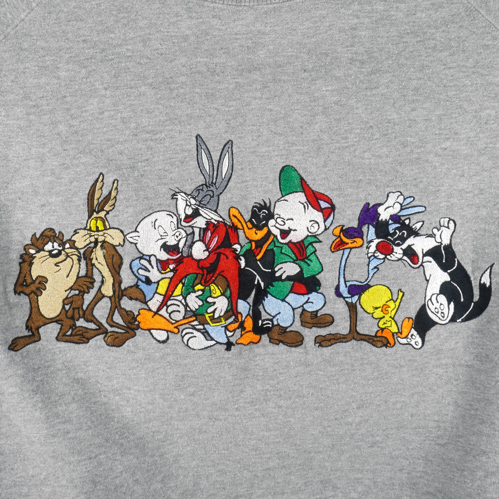 Looney Tunes (AMC Clothing) - Tune Squad Embroidered Crew Neck Sweatshirt 1990s X-Large Vintage Retro