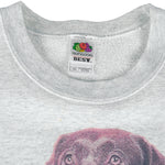 Vintage - Labrador Retriever Crew Neck Sweatshirt 1990s XX-Large Vintage Retro