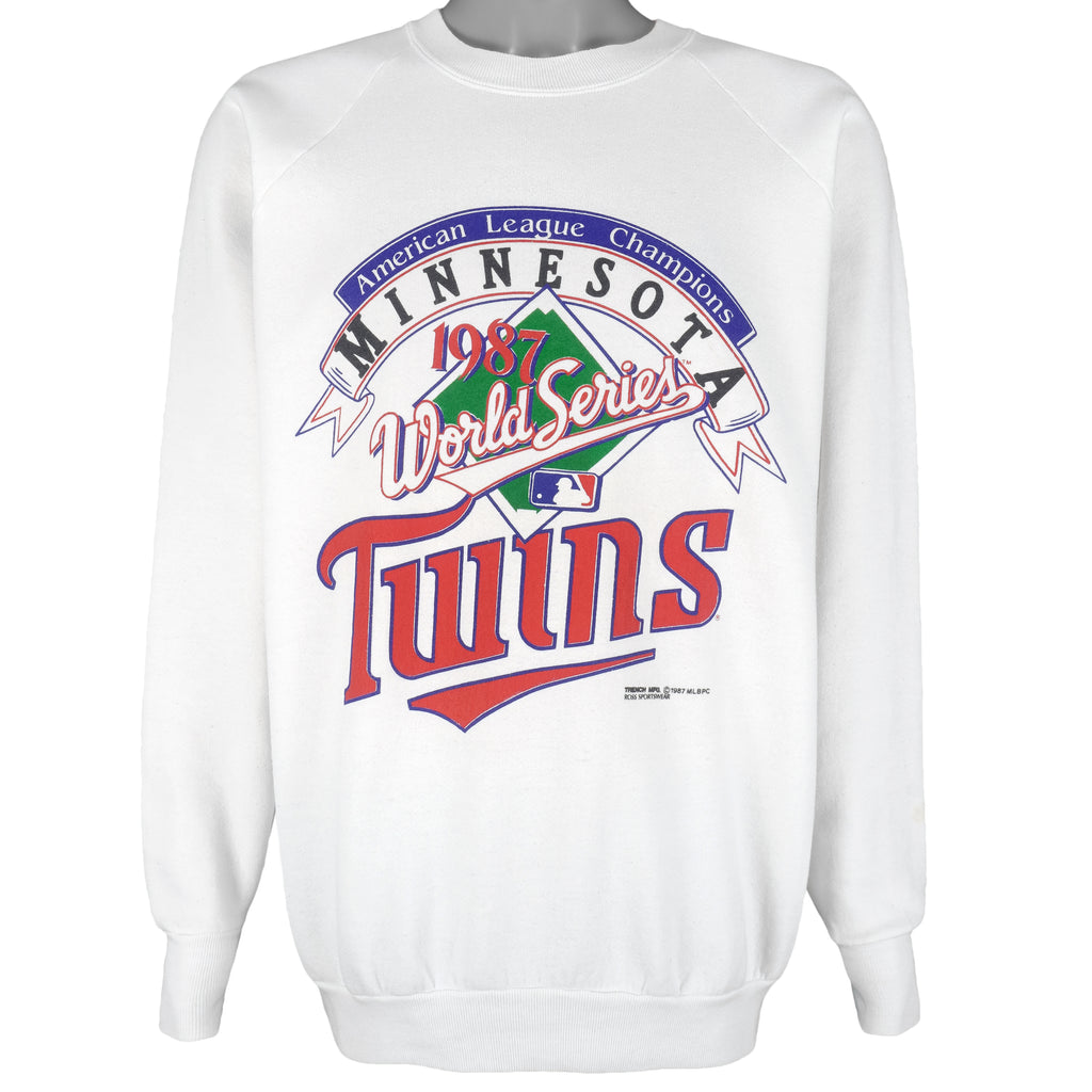 MLB - Minnesota Twins World Series Craw Neck Sweatshirt 1987 X-Large Vintage Retro Baseball