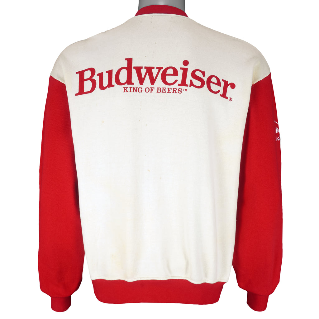 Budweiser (Suntory) - Cream Button-Up Jacket 1990s Medium Vintage Retro