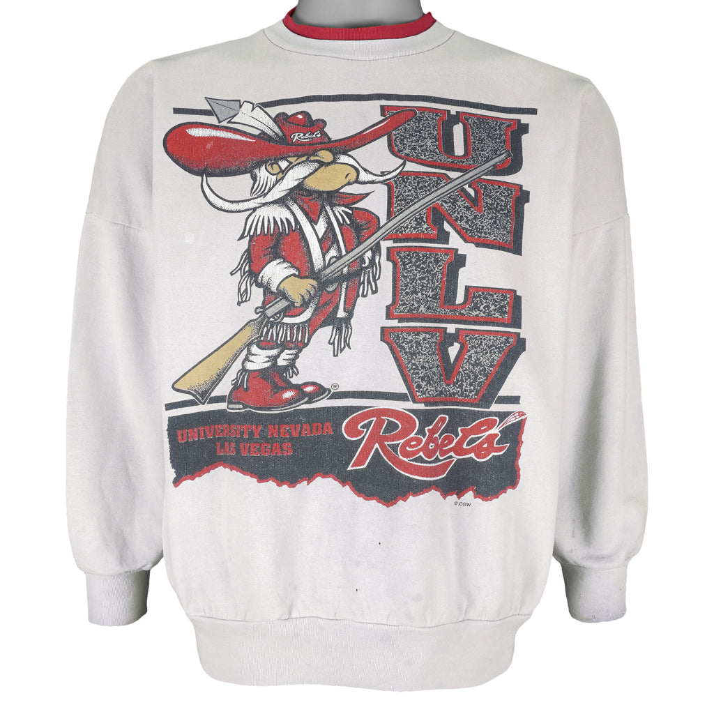 NCAA - UNLV Runnin Rebels Crew Neck Sweatshirt 1990s Medium Vintage Retro College