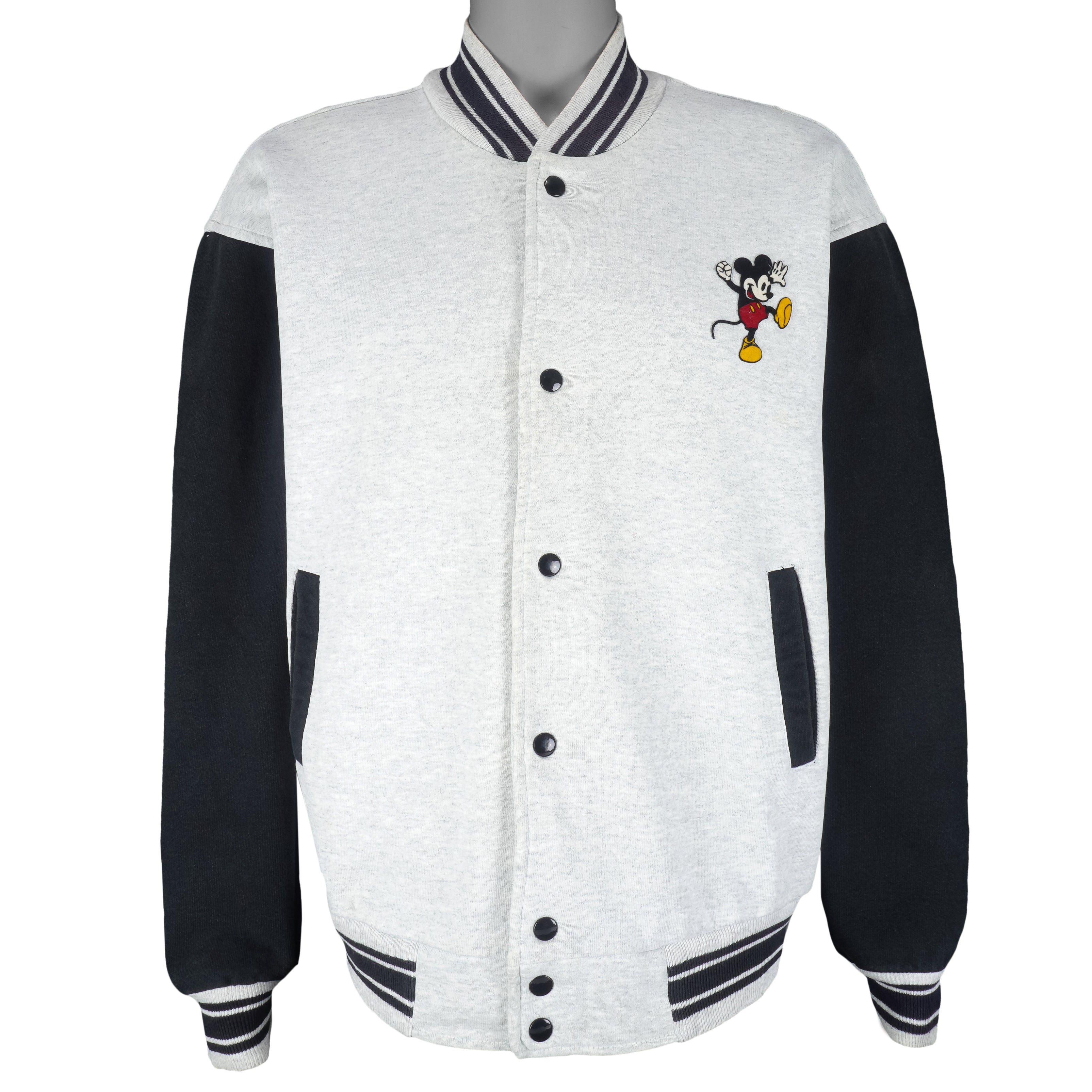 Disney - Mickey Mouse Button-Up Jacket 1990s Large Vintage Retro