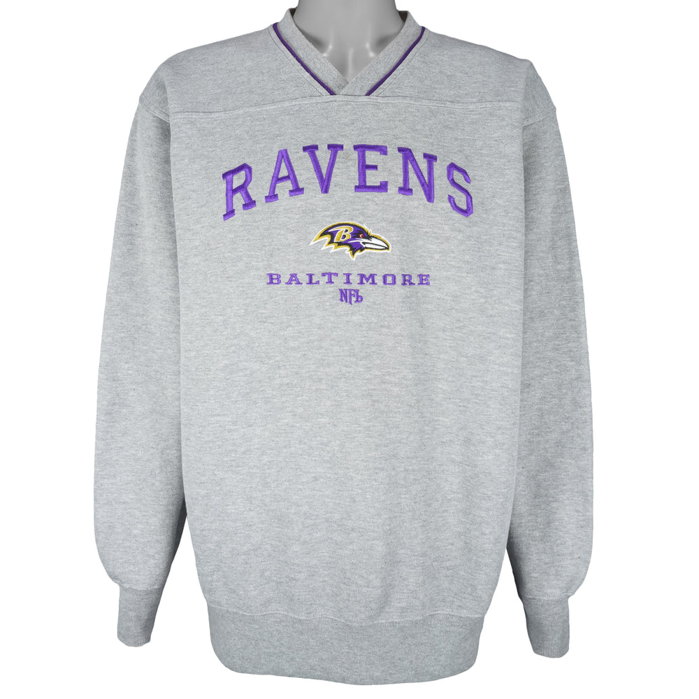 NFL - Baltimore Ravens Embroidered Crew Neck Sweatshirt 1990s X-Large Vintage Retro Football