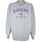NFL - Baltimore Ravens Embroidered Crew Neck Sweatshirt 1990s X-Large Vintage Retro Football