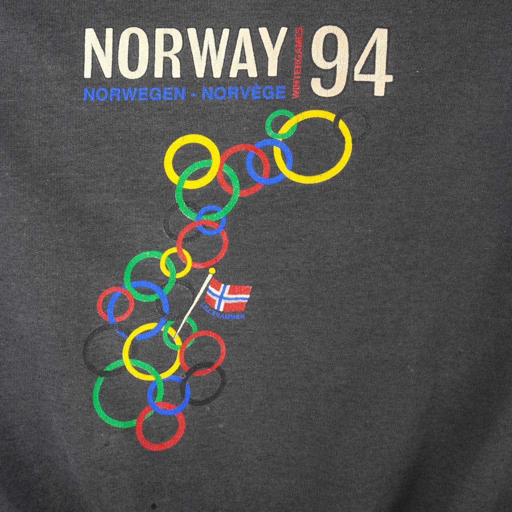 Vintage (Printer Hardware) - Norway Winter Games Crew Neck Sweatshirt 1990s Large Vintage Retro