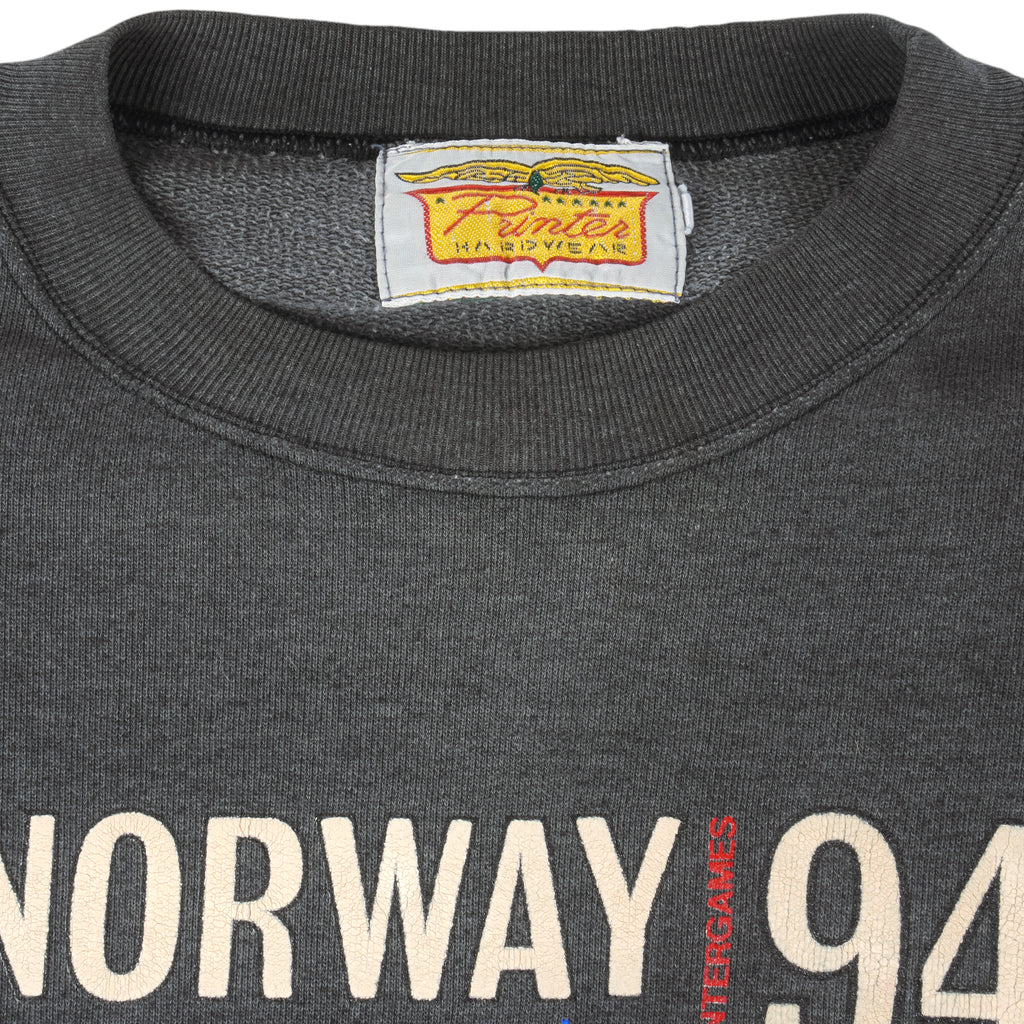 Vintage (Printer Hardware) - Norway Winter Games Crew Neck Sweatshirt 1990s Large Vintage Retro