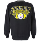 NFL (Logo Athletics) - Pittsburgh Steelers Crew Neck Sweatshirt 1990s Large Vintage Retro Football