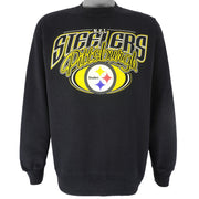 NFL (Logo Athletics) - Pittsburgh Steelers Crew Neck Sweatshirt 1990s Large Vintage Retro Football