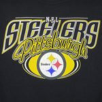 NFL (Logo Athletics) - Pittsburgh Steelers Crew Neck Sweatshirt 1990s Large Vintage Retro Football