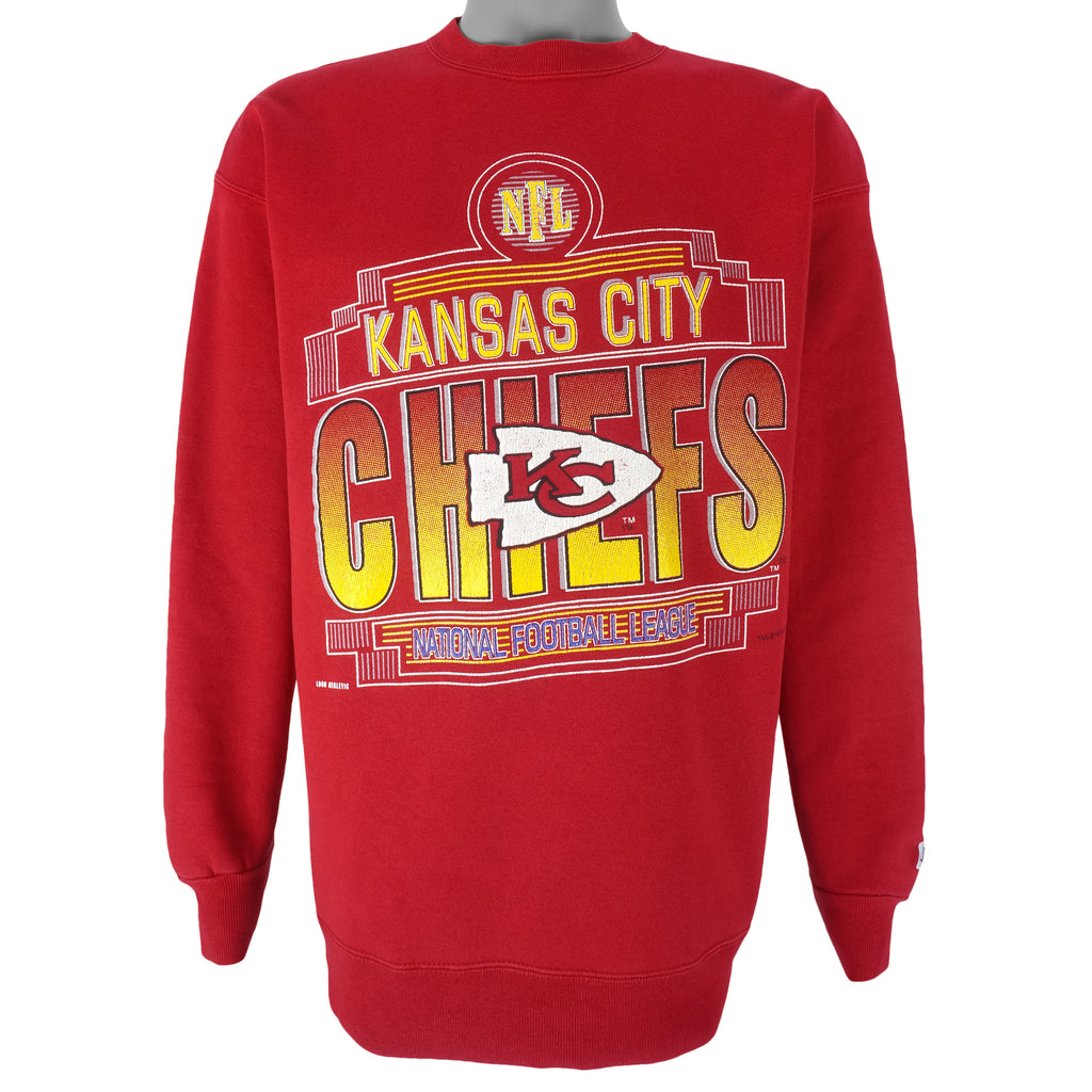 NFL (Logo Athletic) - Kansas City Chiefs Crew Neck Sweatshirt 1993 Large Vintage Retro Football