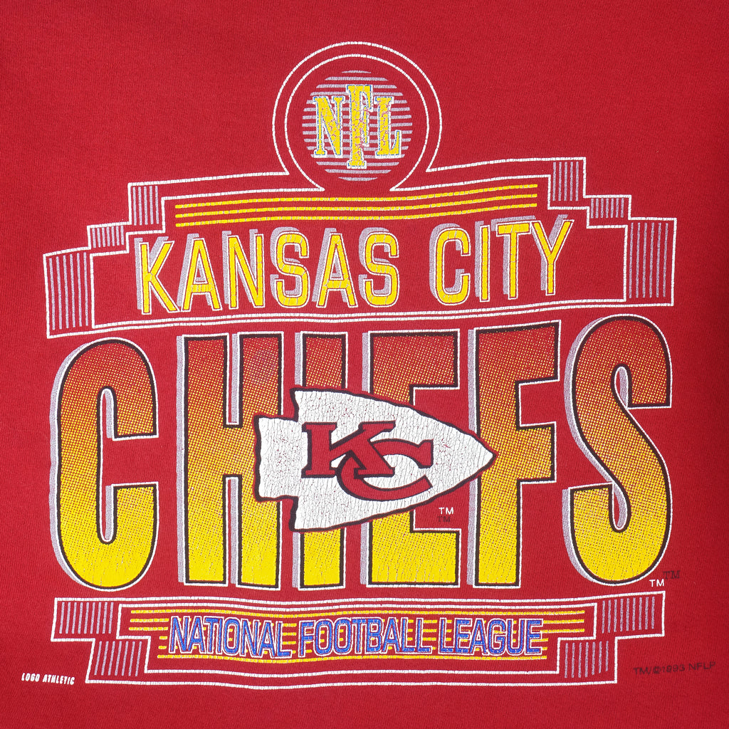 NFL (Logo Athletic) - Kansas City Chiefs Crew Neck Sweatshirt 1993 Large Vintage Retro Football