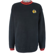 NHL (Pro Player) - Chicago Blackhawks Embroidered Sweatshirt 1990s X-Large Vintage Retro Hockey