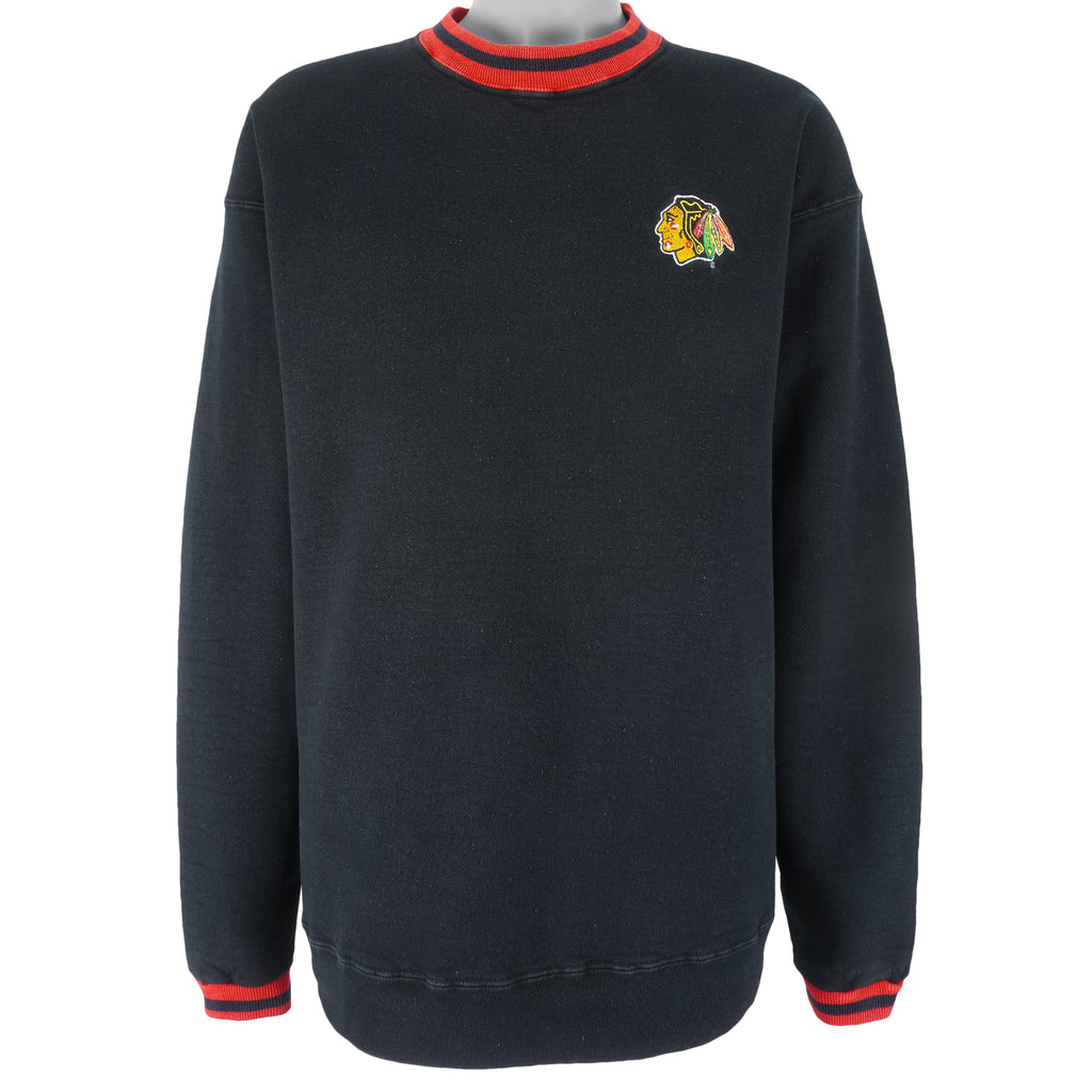 NHL (Pro Player) - Chicago Blackhawks Embroidered Sweatshirt 1990s X-Large Vintage Retro Hockey