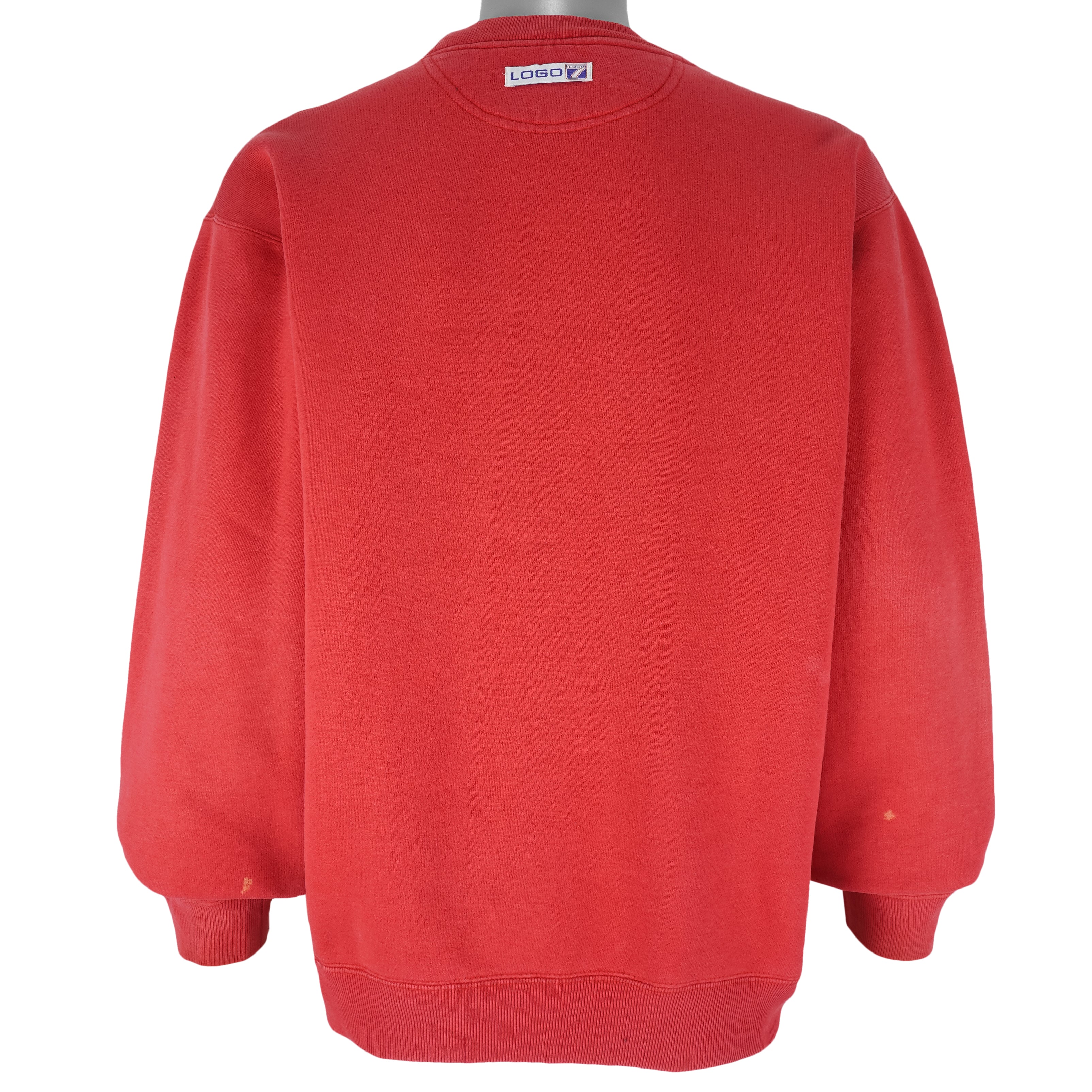 NFL (Logo 7) - San Francisco 49ers Embroidered Crew Neck Sweatshirt 1990s Large Vintage Retro Football