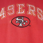 NFL (Logo 7) - San Francisco 49ers Embroidered Crew Neck Sweatshirt 1990s Large Vintage Retro Football