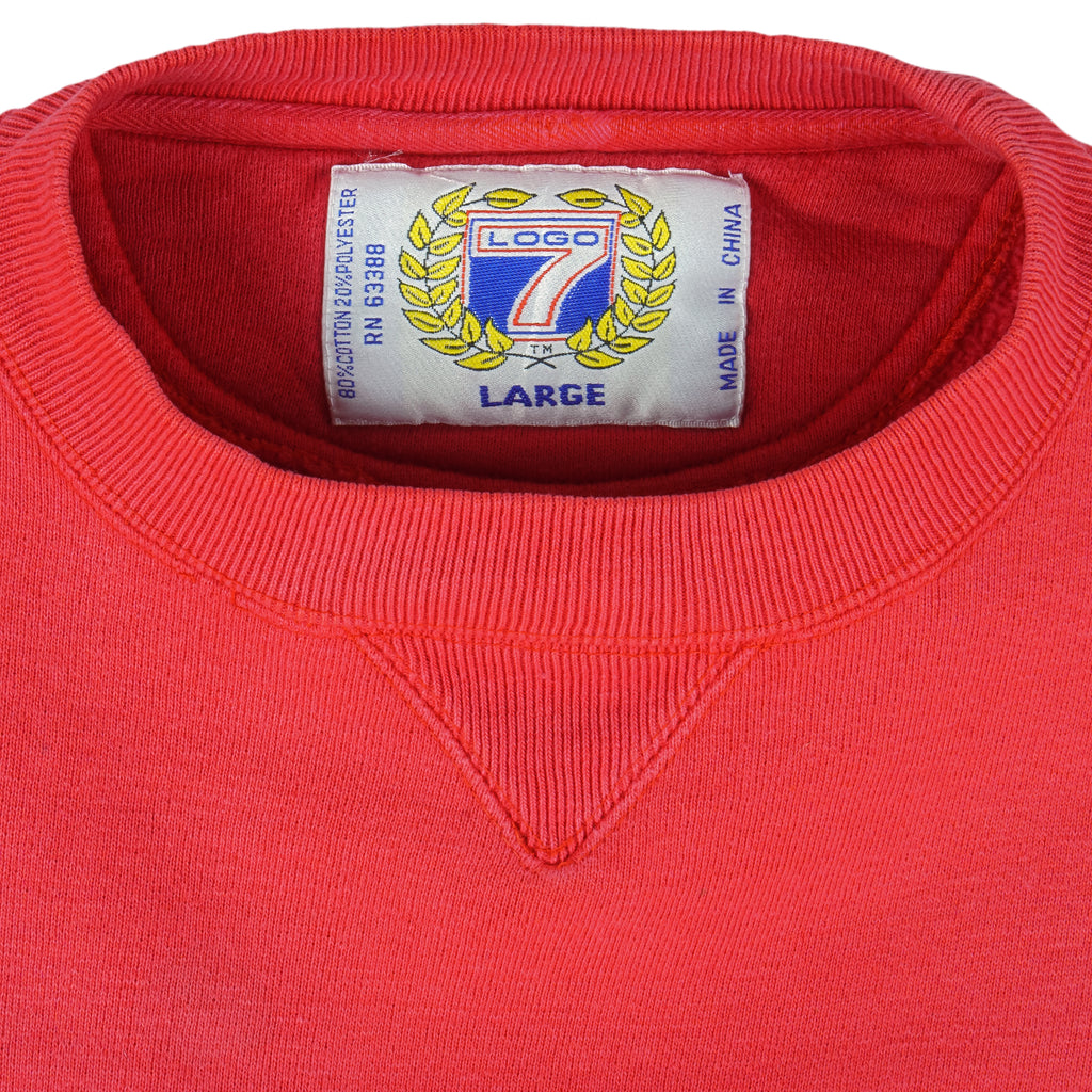 NFL (Logo 7) - San Francisco 49ers Embroidered Crew Neck Sweatshirt 1990s Large Vintage Retro Football