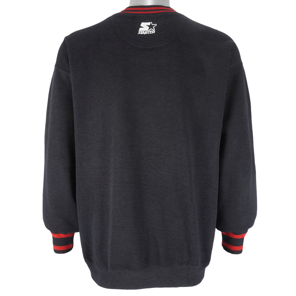 Starter - Chicago Bulls Embroidered Crew Neck Sweatshirt 1990s Large Vintage Retro Basketball