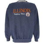 NCAA (Logo 7) - Illinois Fighting Illini Embroidered Crew Neck Sweatshirt 1990s X-Large