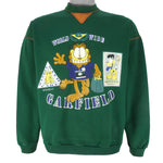 Vintage - Garfield Word Wide Crew Neck Sweatshirt 1990s Medium Vintage Retro