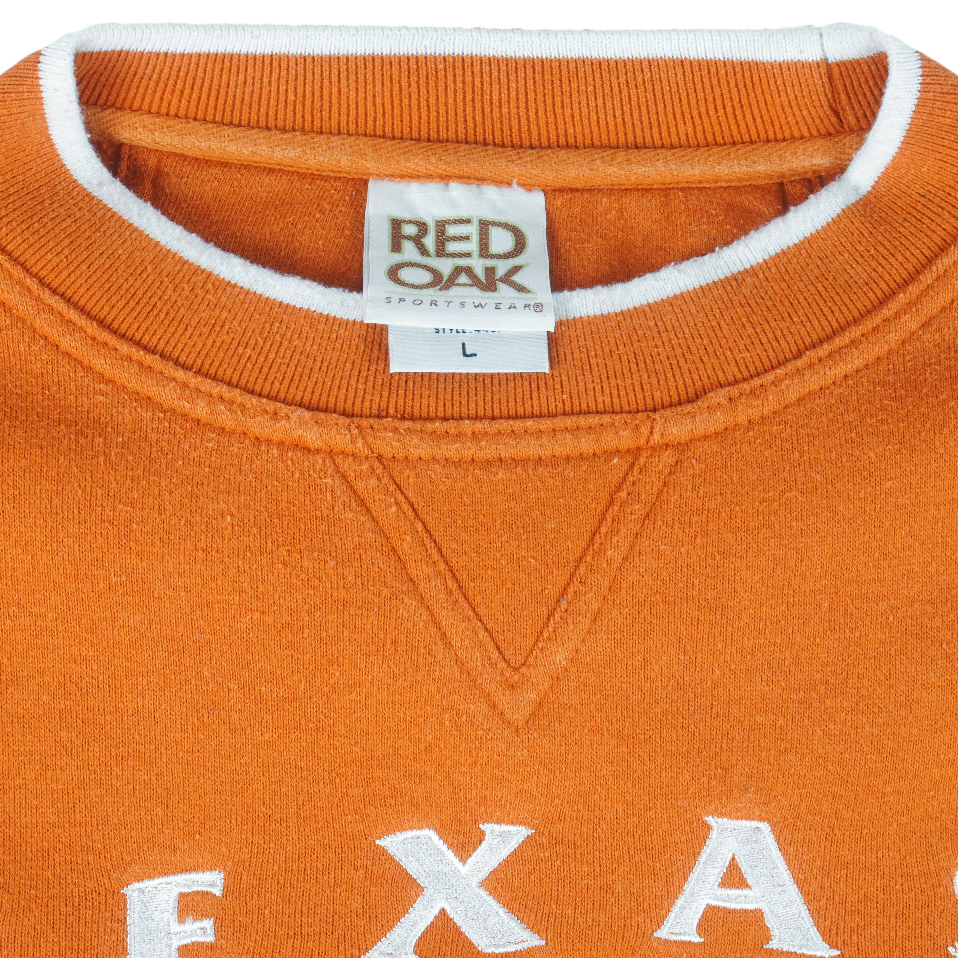 NCAA (Red Oak) - Texas Longhorns Embroidered Crew Neck Sweatshirt 1990s Large Vintage Retro College